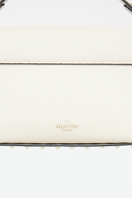 Valentino Small Cream Rockstud Crossbody Bag