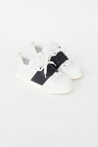 White 
Black Leather Sneaker Valentino