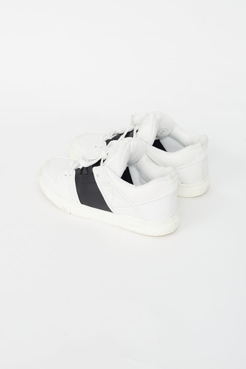 White 
Black Leather Sneaker Valentino