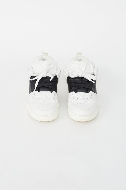 White 
Black Leather Sneaker Valentino