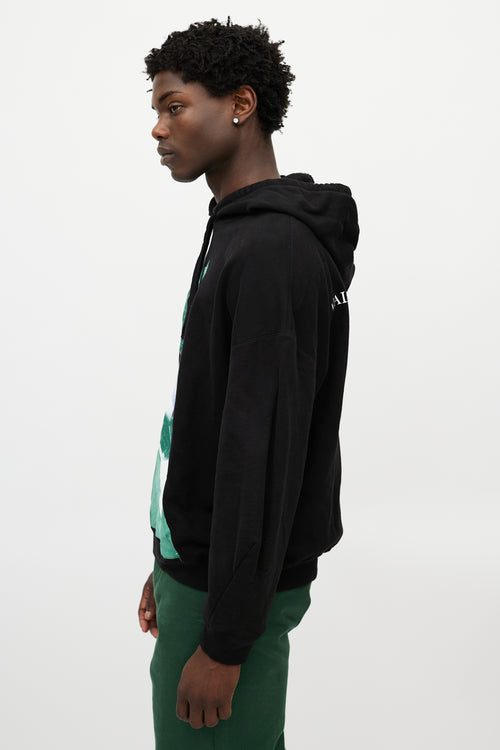 Valentino X Undercover Black 
Multicolour UFO Logo Hoodie