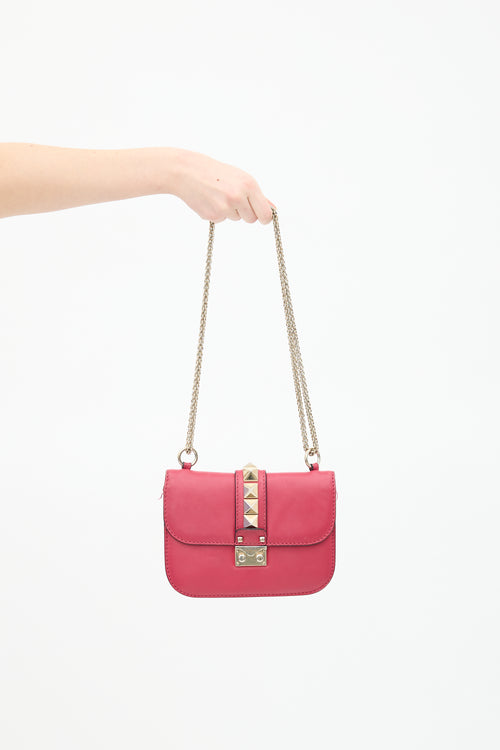 Valentino Leather Glam Lock Rockstud Bag