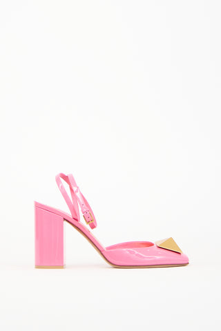 Valentino Pink Patent Leather Rockstud Heel