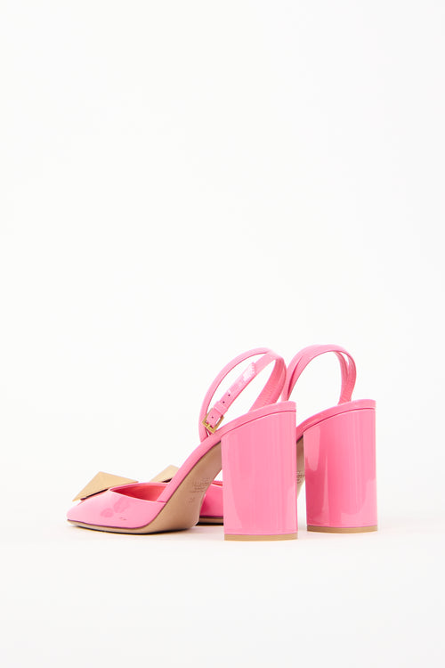 Valentino Pink Patent Leather Rockstud Heel