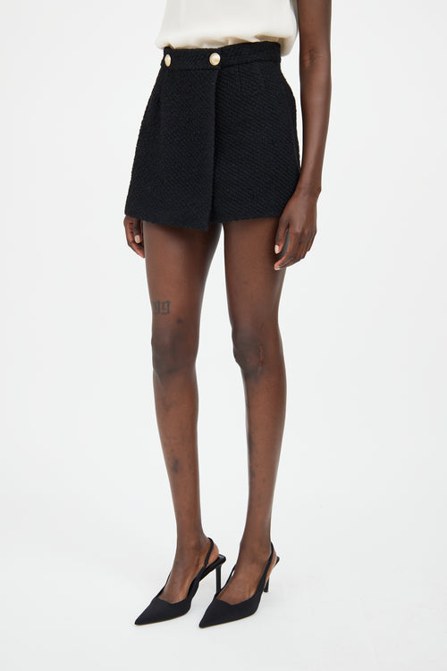 Red Valentino Black Wool Skort