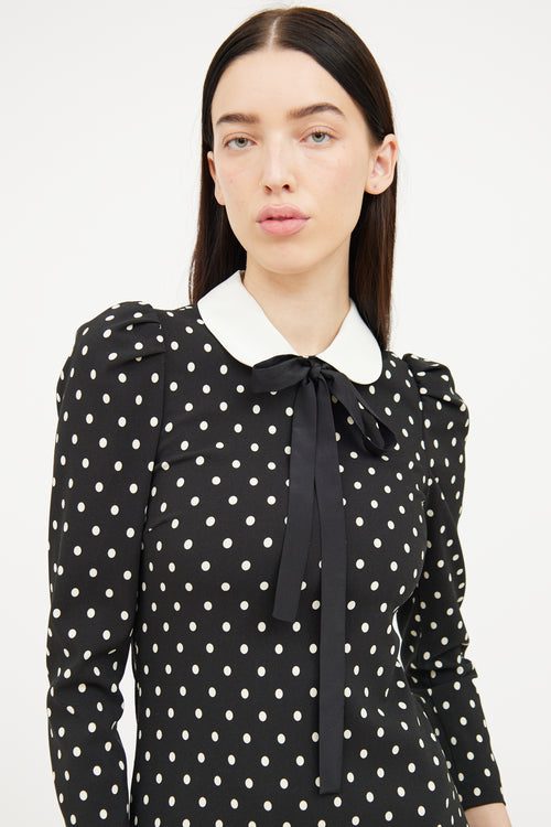 Red Valentino Cream 
Black Polka Dot Dress