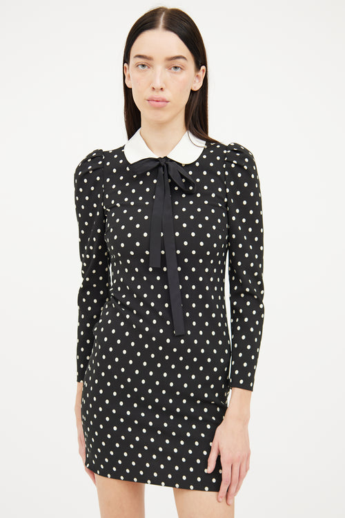 Red Valentino Cream 
Black Polka Dot Dress