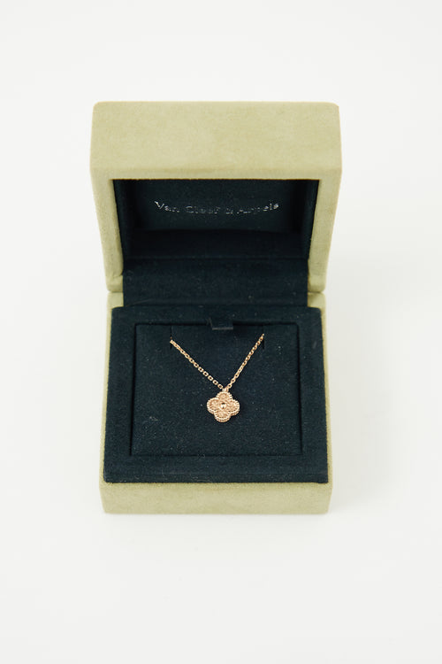 Van Cleef 
Arpels 18K Rose Gold Sweet Alhambra Necklace