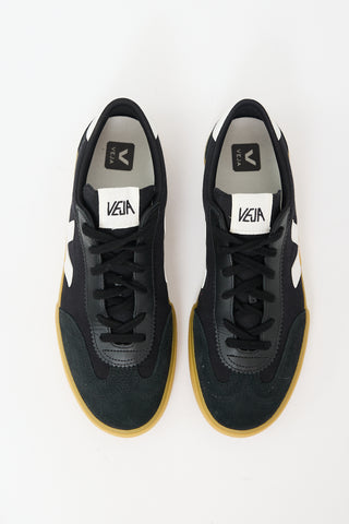 Veja Black Canvas 
Suede Volley Sneaker