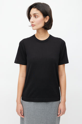 Ven Store Black Silk Knit Top