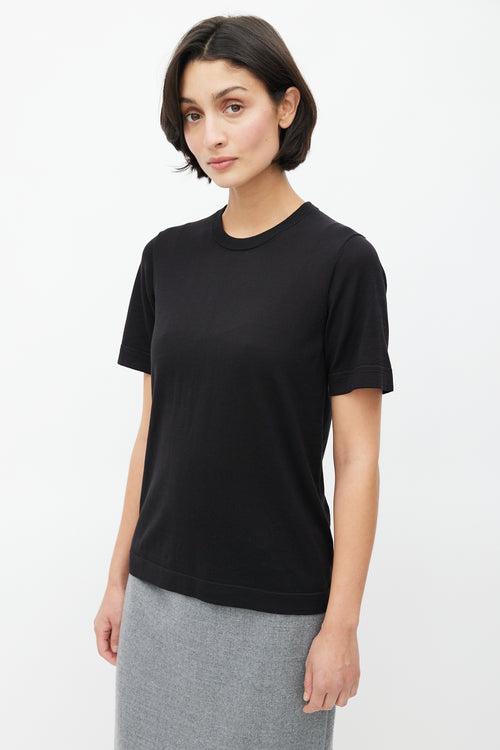 Ven Store Black Silk Knit Top