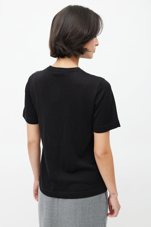 Ven Store Black Silk Knit Top