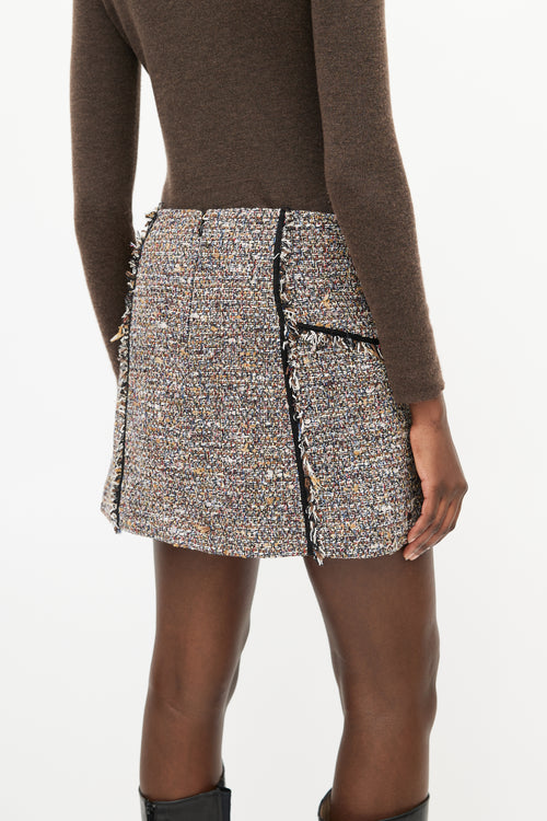 Veronica Beard Black 
Multicolour Tweed  Skirt