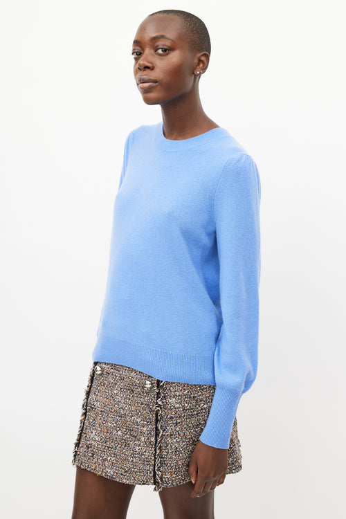 Veronica Beard Blue Cashmere Knit Sweater