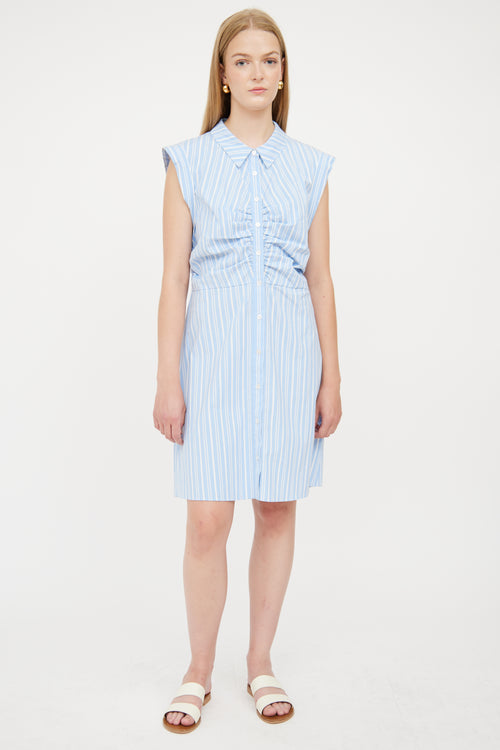 Alice + Olivia Blue 
White Stripe Ferris Dress