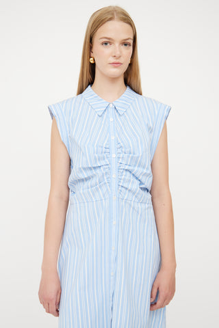 Alice + Olivia Blue 
White Stripe Ferris Dress