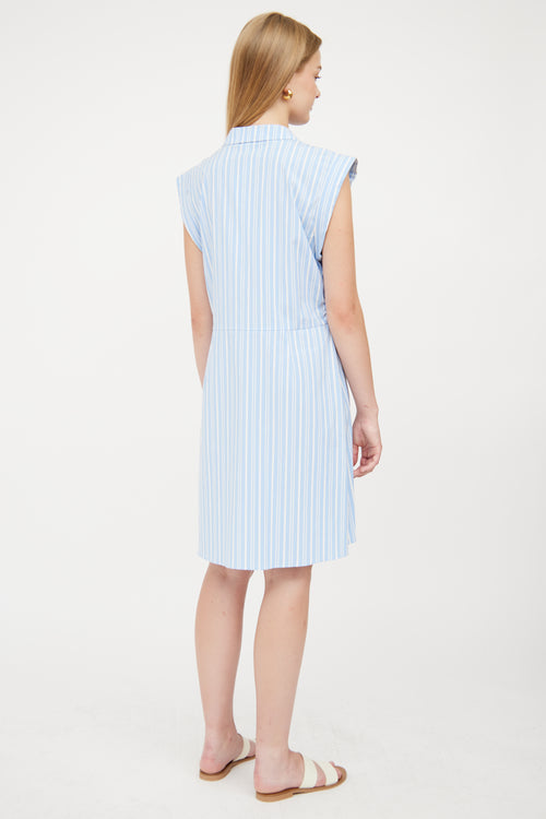 Alice + Olivia Blue 
White Stripe Ferris Dress