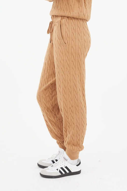 Veronica Beard Brown Cableknit Jogger