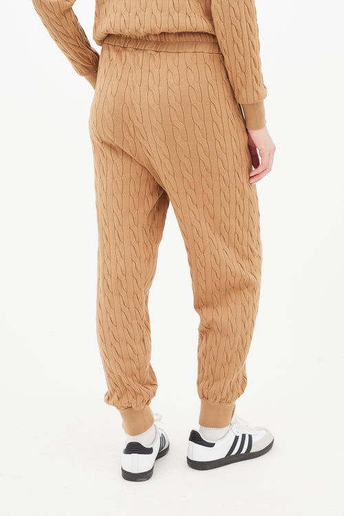 Veronica Beard Brown Cableknit Jogger