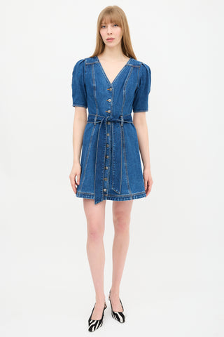 Veronica Beard Denim Mauli Belted Dress