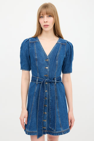 Veronica Beard Denim Mauli Belted Dress