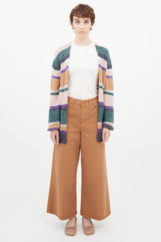 Veronica Beard Multicolour Wool Striped Cardigan