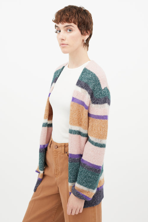 Veronica Beard Multicolour Wool Striped Cardigan