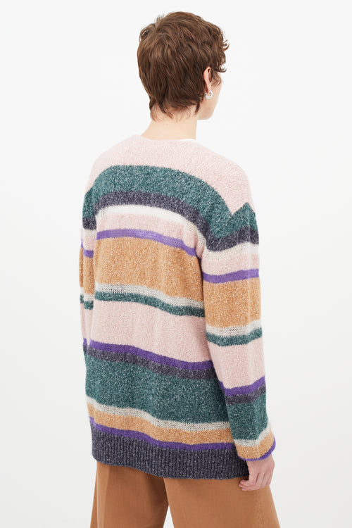 Veronica Beard Multicolour Wool Striped Cardigan