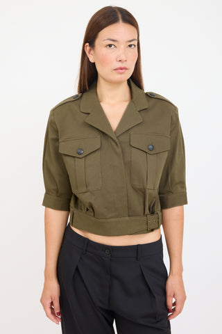 Veronica Beard Olive Military Cargo Jacket