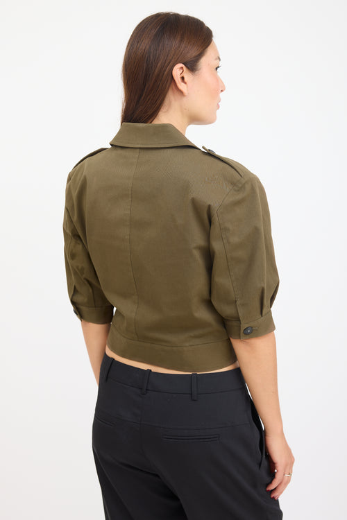 Veronica Beard Olive Military Cargo Jacket