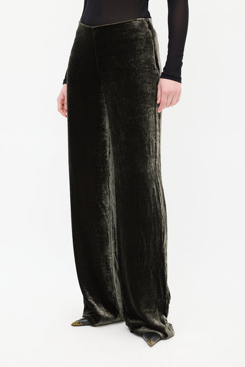 Veronica de Piante Dark Grey Crushed Velvet Suit