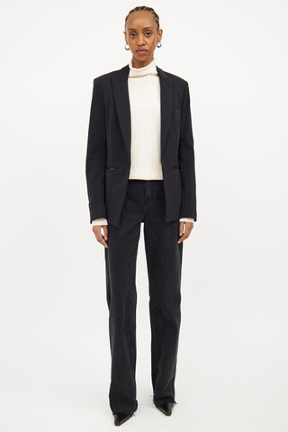 Veronica Beard Black Peak Lapel Blazer