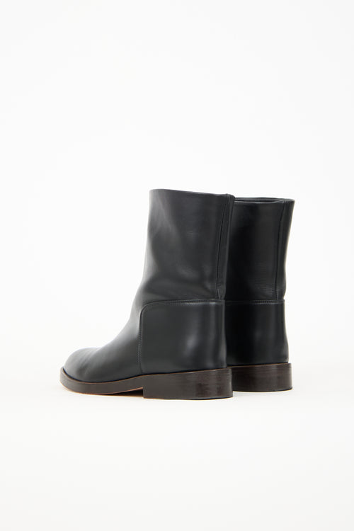 Veronica De Piante Black Leather Margaux Ankle Boot