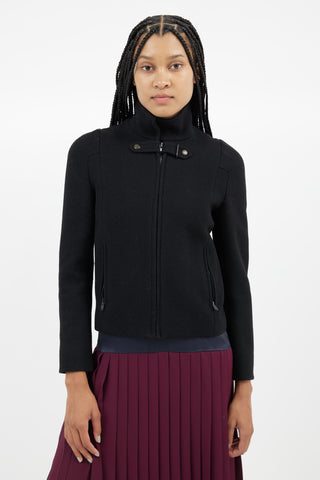 Veronique Branquinho Black Wool Zip Jacket