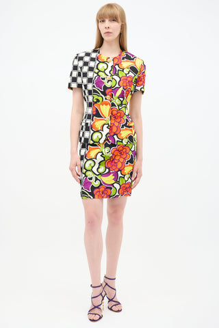 Versace 1990s Multicolour Print Skirt Suit