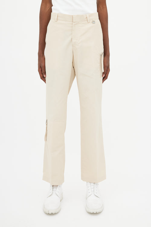 Versace Beige Technical Zip Trouser