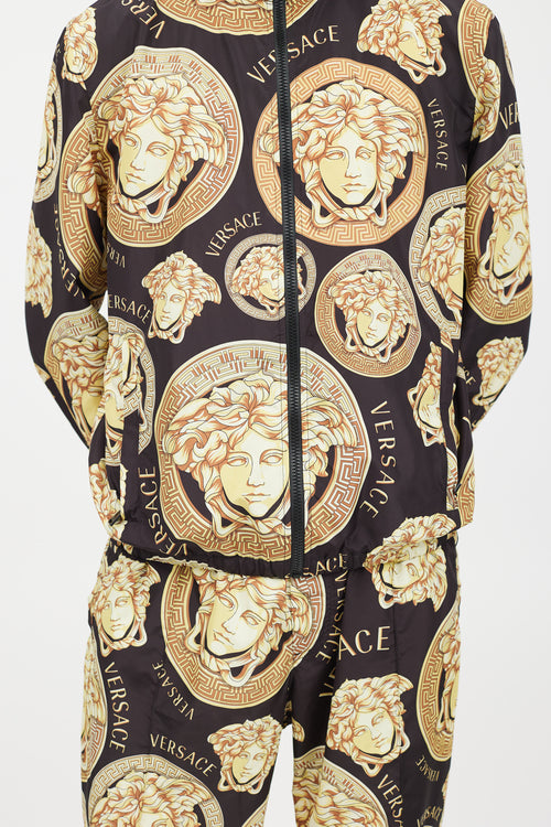 Versace Black 
Gold Medusa Co-Ord Set