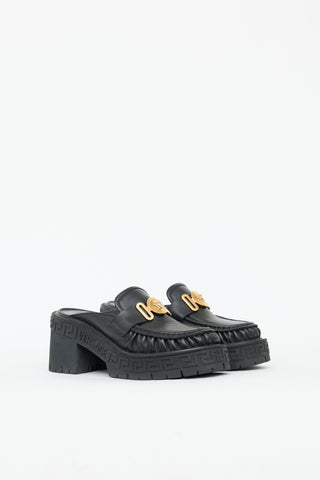 Versace Leather Biggie Platform Mule