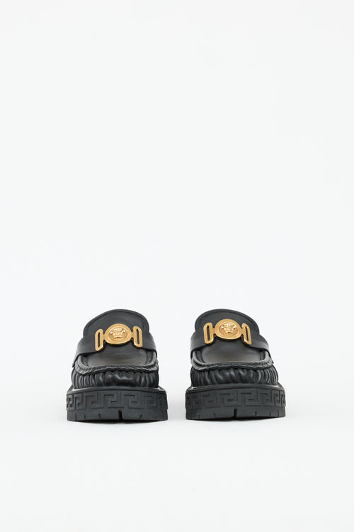 Versace Leather Biggie Platform Mule