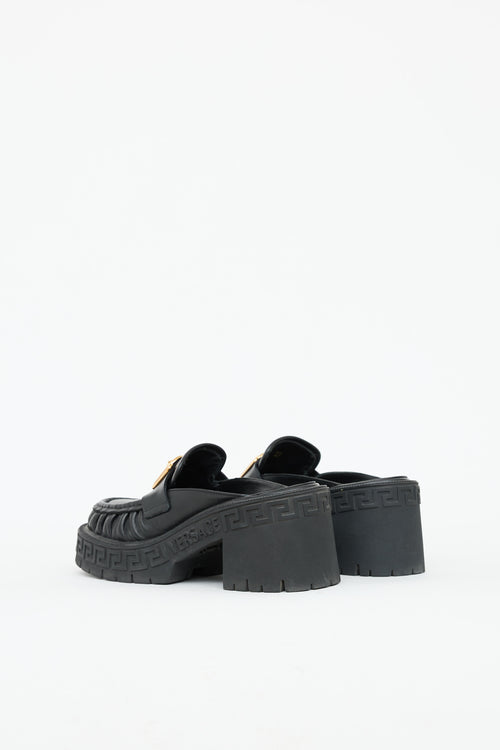 Versace Leather Biggie Platform Mule