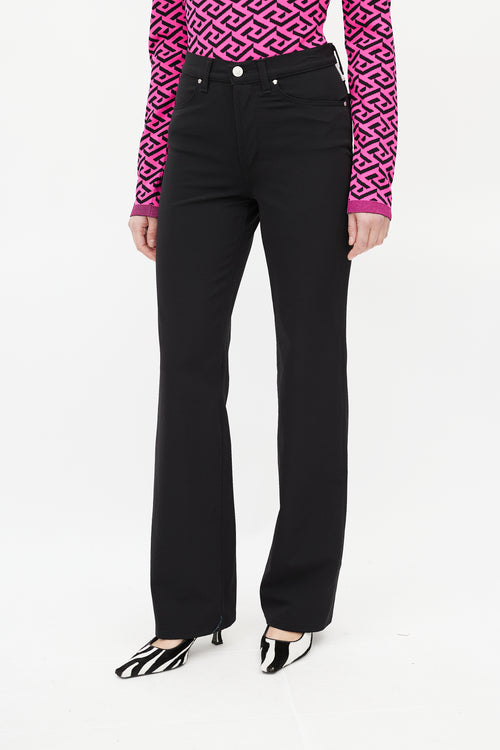 Versace Black Straight Leg Trouser