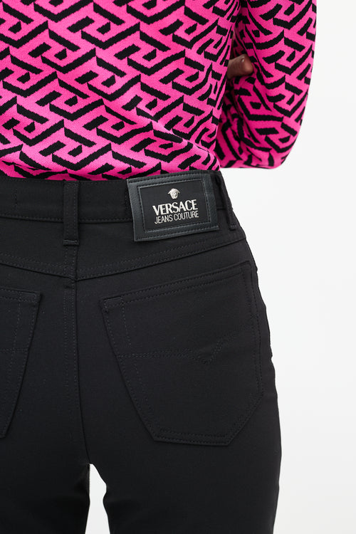 Versace Black Straight Leg Trouser