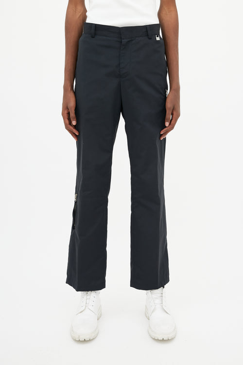 Versace Black Technical Zip Trouser