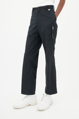 Versace Black Technical Zip Trouser