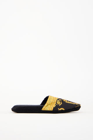 Versace Black 
Yellow I Heart Baroque Slipper