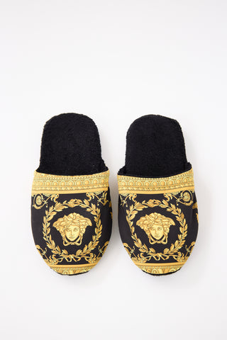 Versace Black 
Yellow I Heart Baroque Slipper