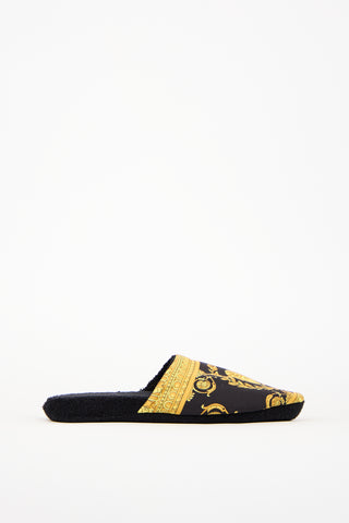 Versace Black 
Yellow I Heart Baroque Slipper