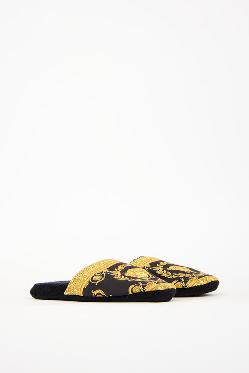 Versace Black 
Yellow I Heart Baroque Slipper