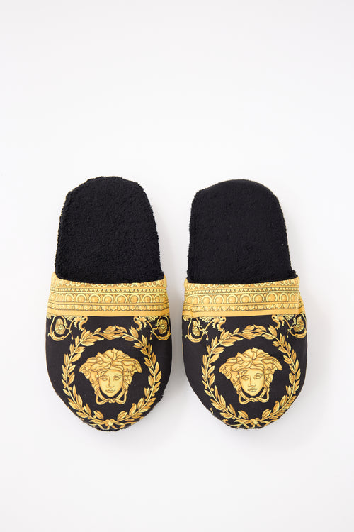 Versace Black 
Yellow I Heart Baroque Slipper