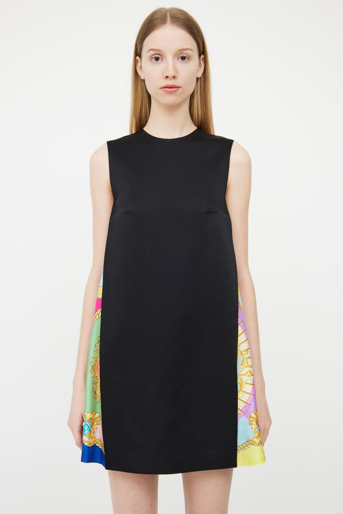 Versace Black 
Multi Mini Dress